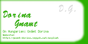 dorina gnamt business card
